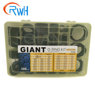 NBR 90 O Ring Box, colore di CAT Oring Seal Kits Black dell'escavatore