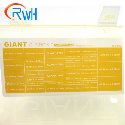Tipo gigante nitrile O Ring Box Set High Temperature per CAT Excavator
